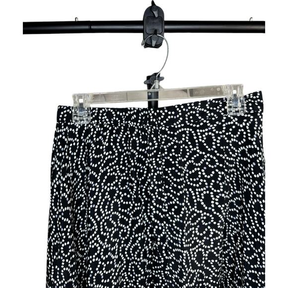 Cos Cob Women's 14 Black White Gray Dot Geometric Print Skirt  A-Line NWT - Picture 3 of 9